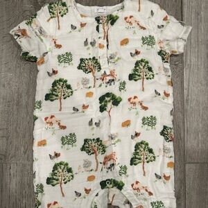 Muslin Forest/Animal Print Baby Romper